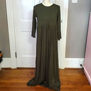 Dark green boutique maxi dress